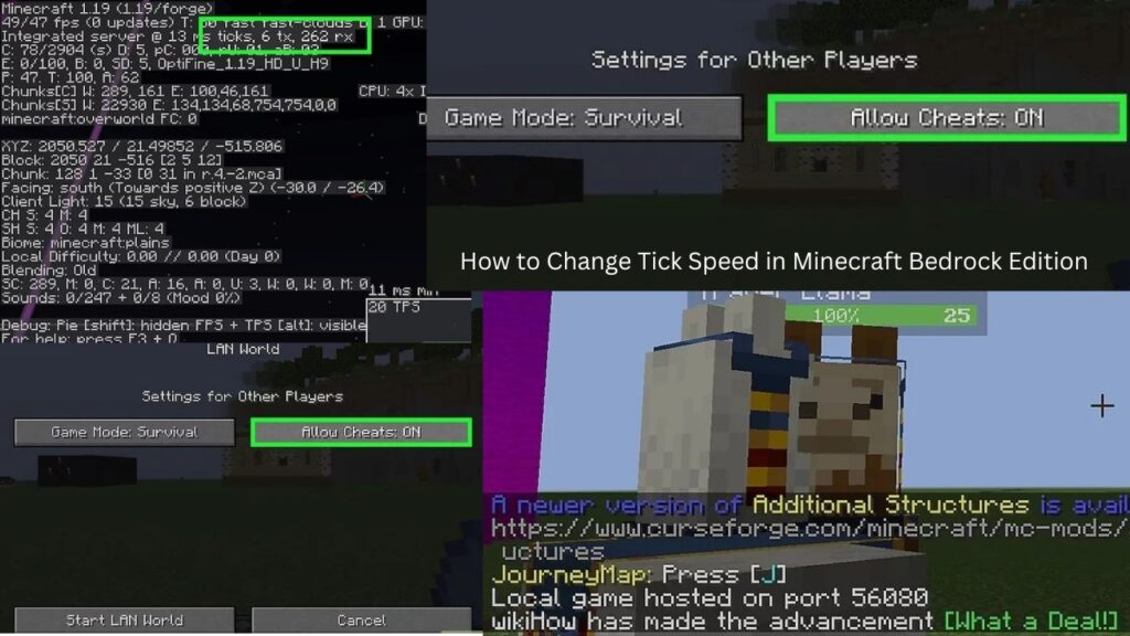 How to Change Tick Speed in Minecraft Bedrock Edition